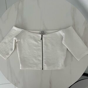 Crop top bershka color white size M